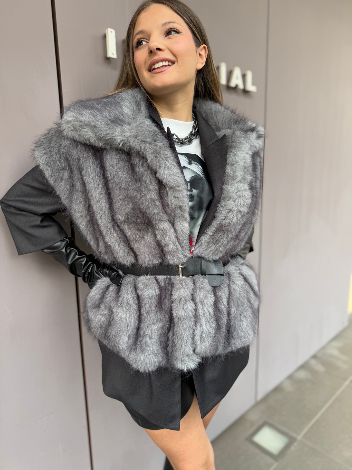 Gilet in ecopelliccia