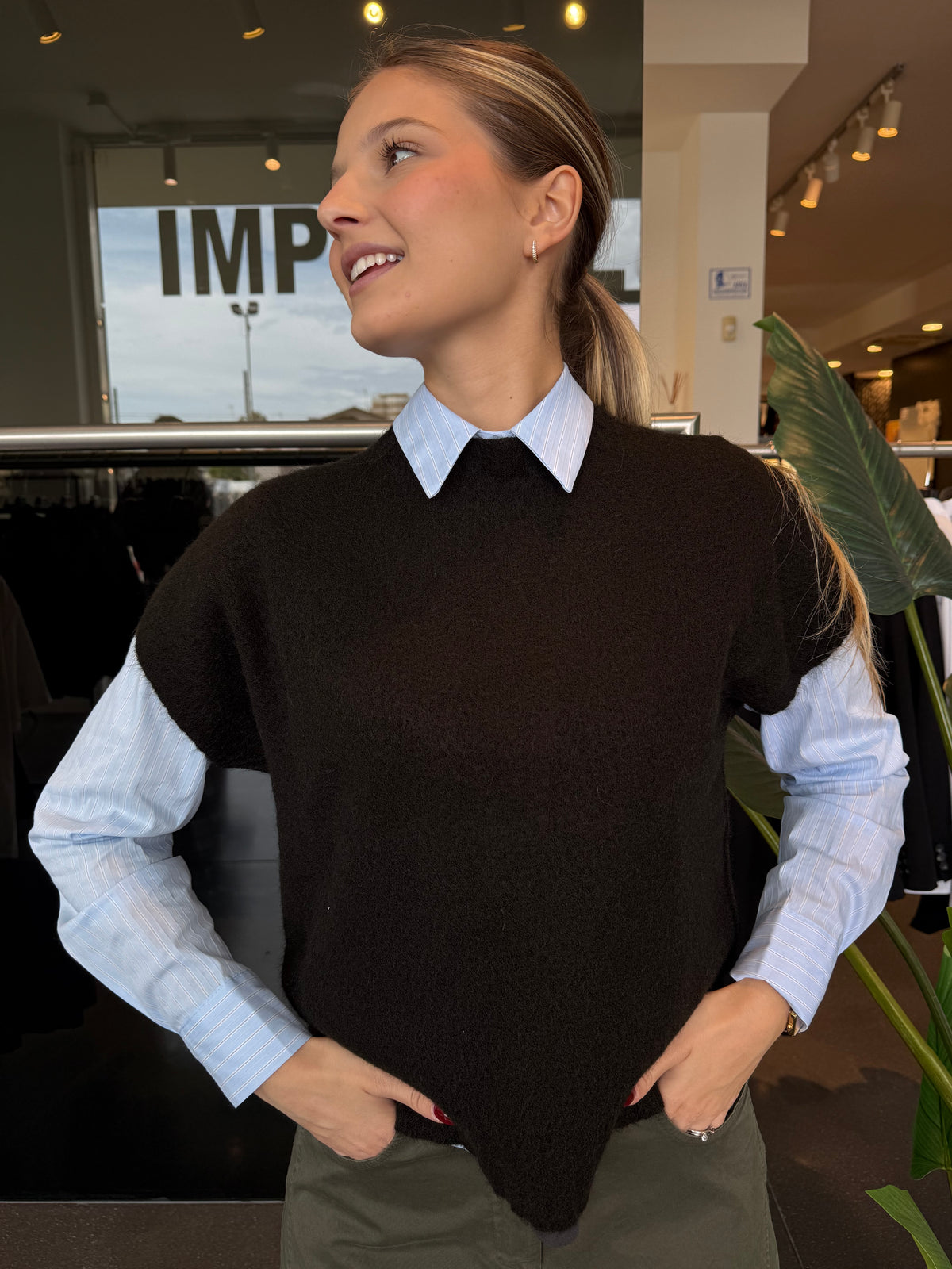 Gilet in maglia - nero