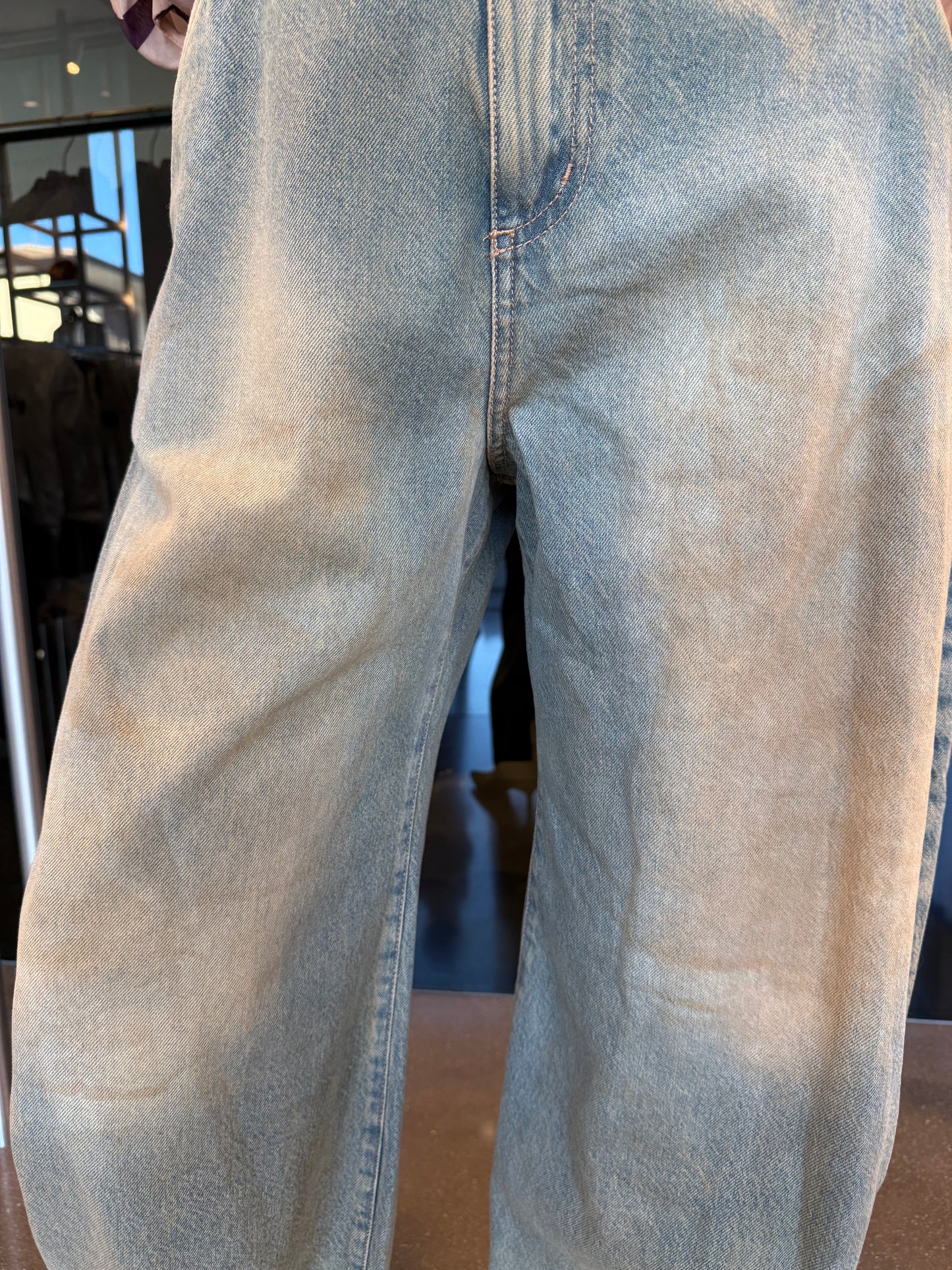 Dixie jeans barrel vita alta - dirty wash