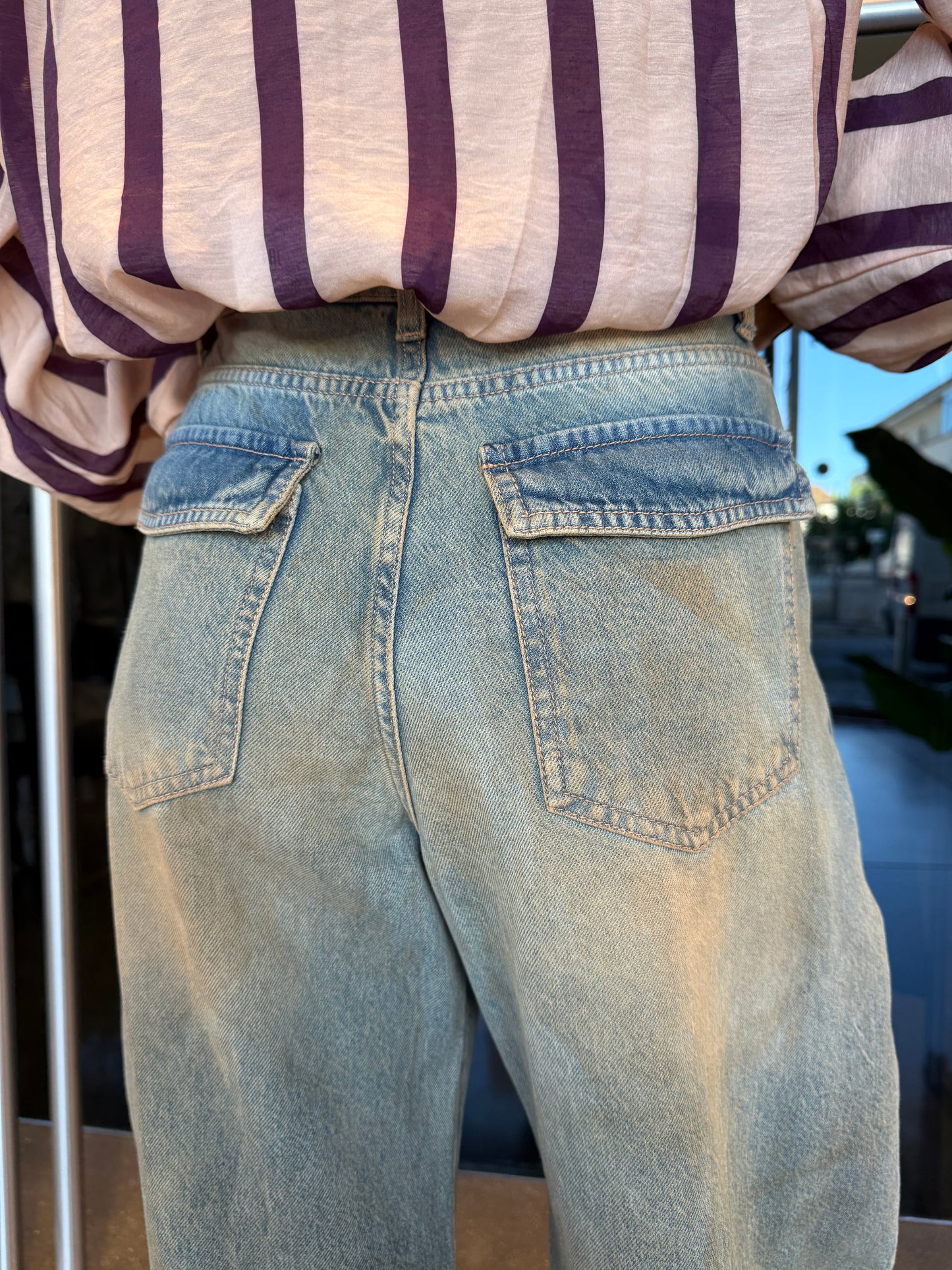 Dixie jeans barrel vita alta - dirty wash