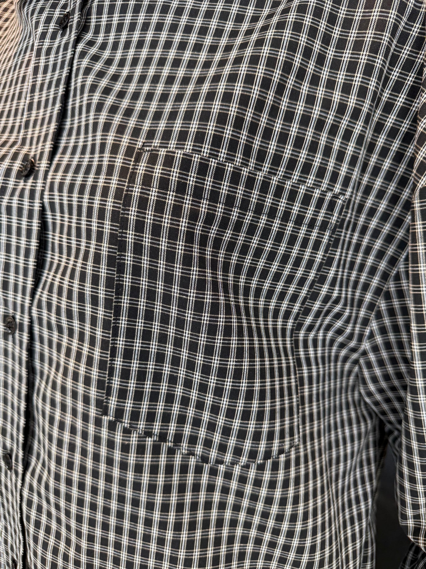 Camicia check over nera