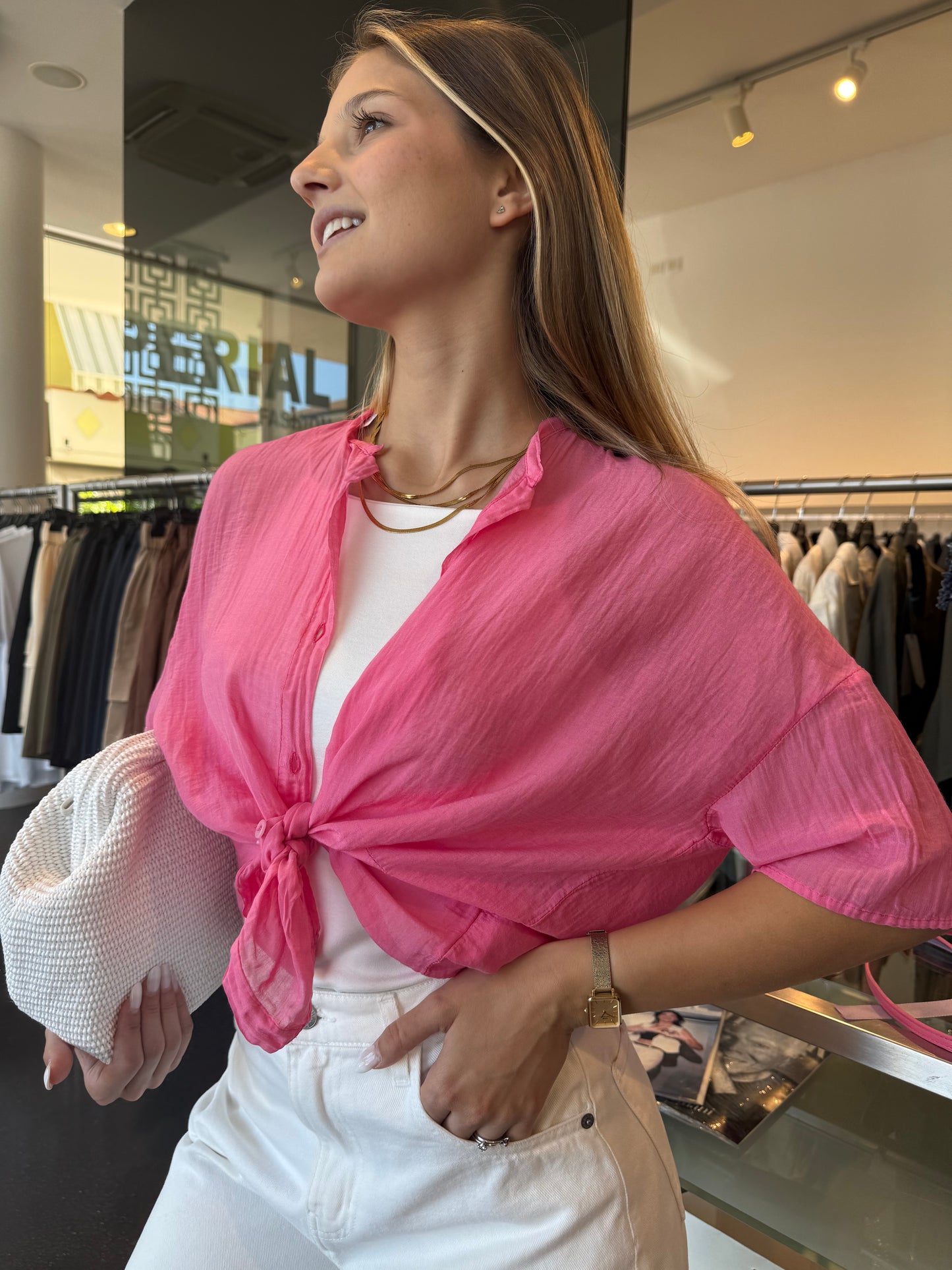 Camicia in mussola bubble