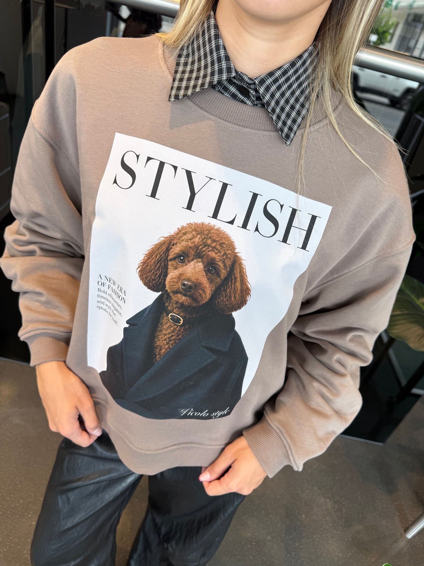 Felpa tortora “stylish”