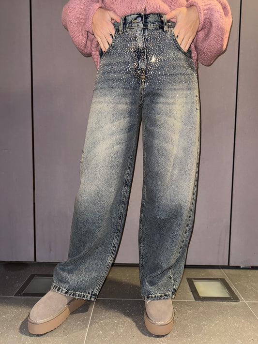 Jeans con strass