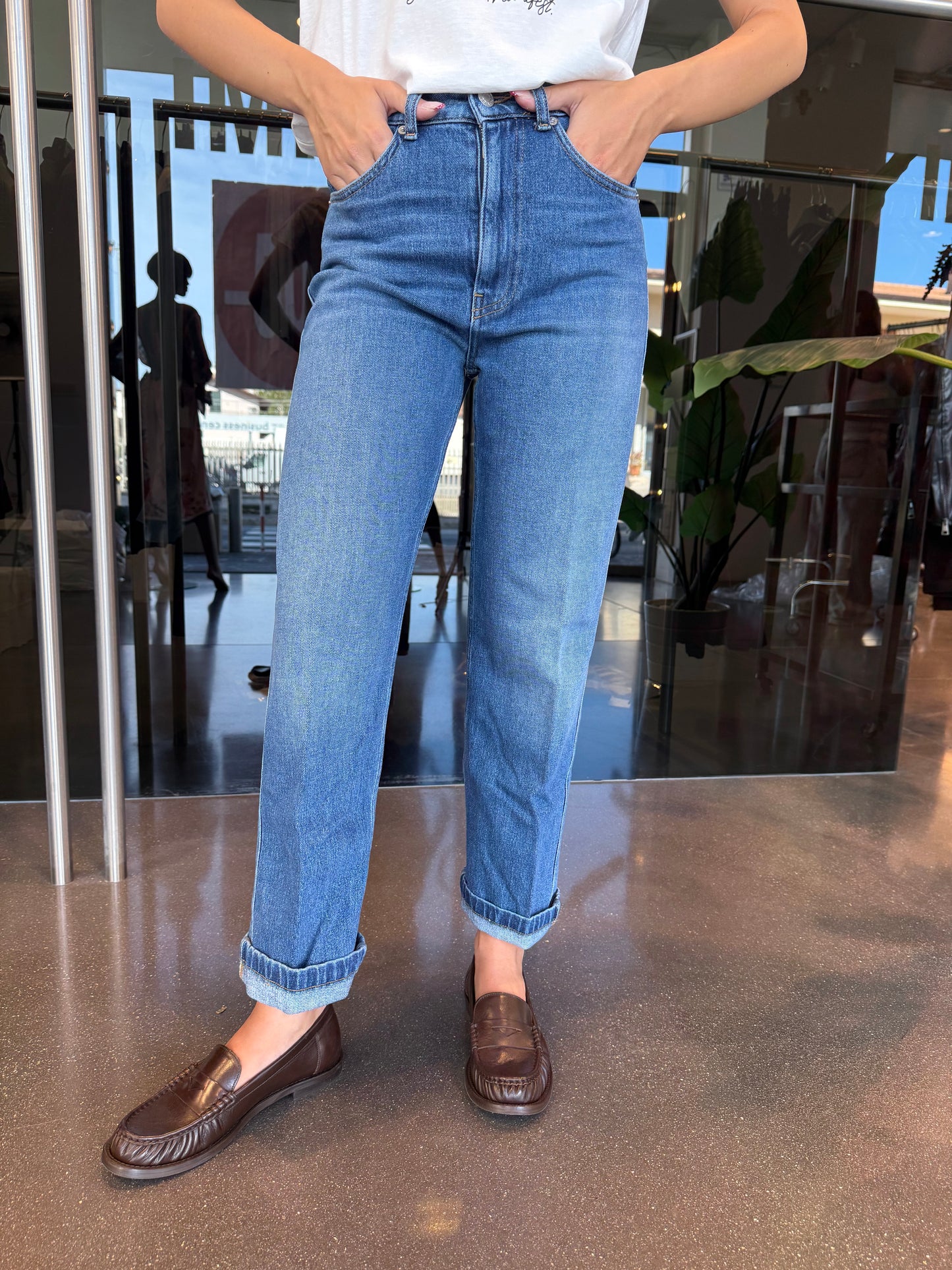 Jeans dritto alla caviglia