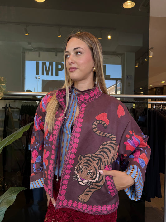 Bomber fantasia con tigre