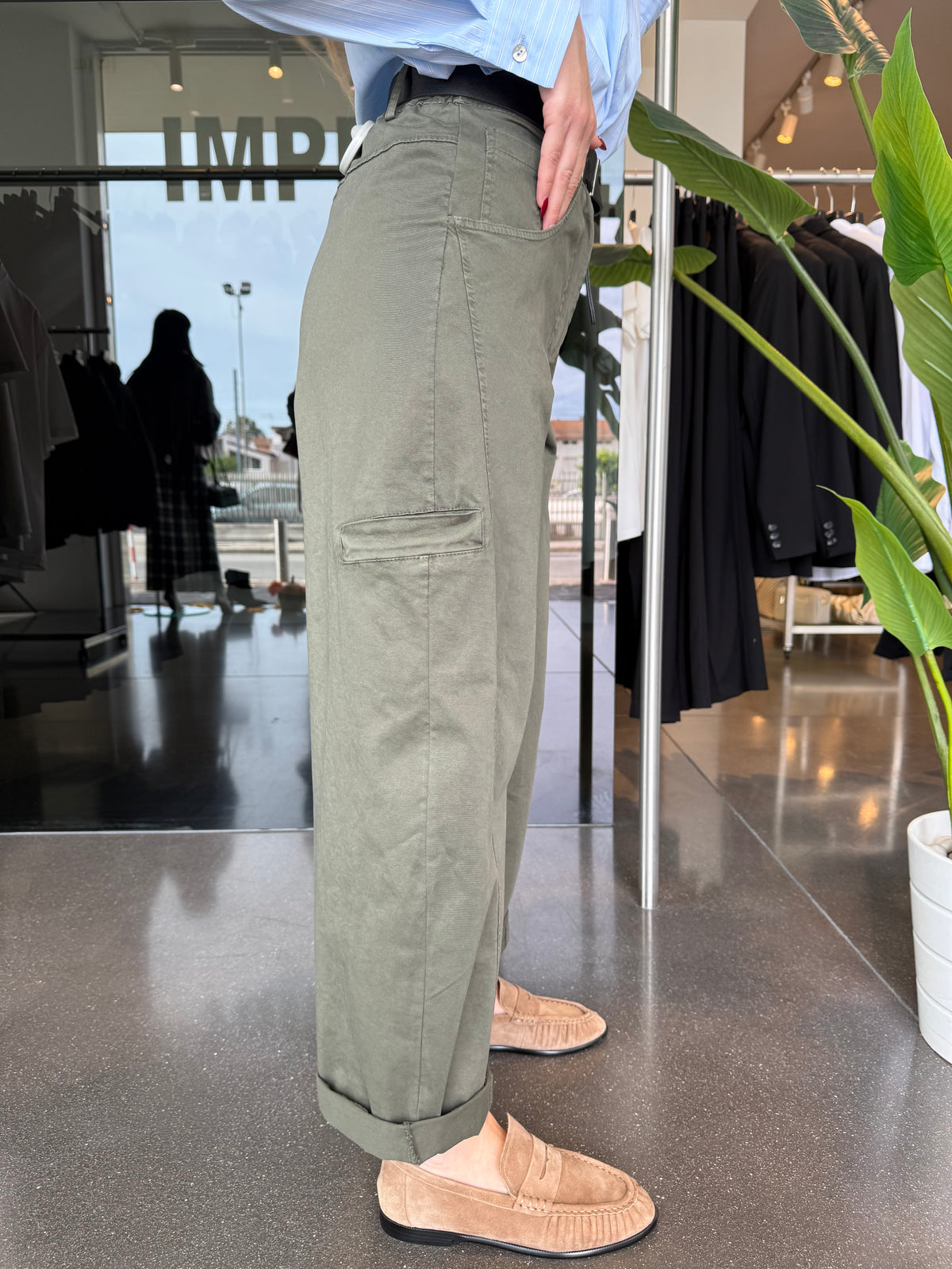 Pantalone cargo - verde