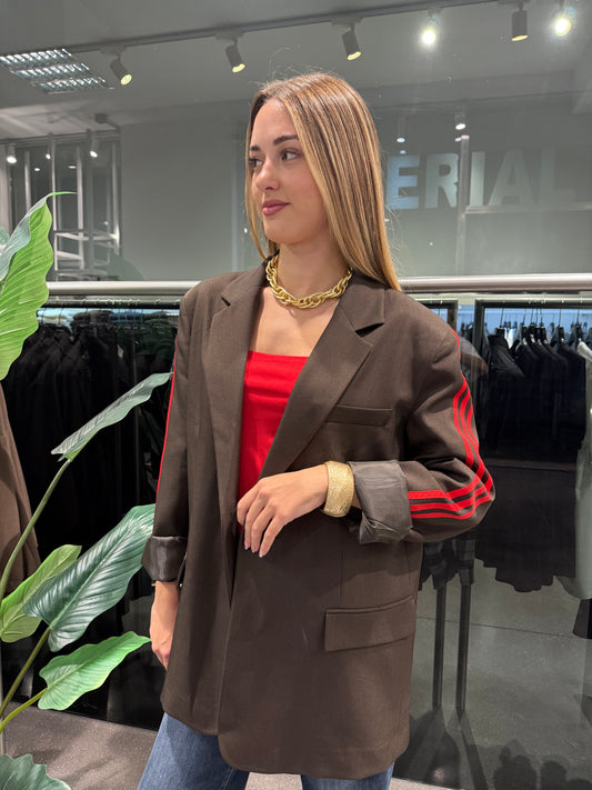Giacca Dixie con bande - moro/rosso