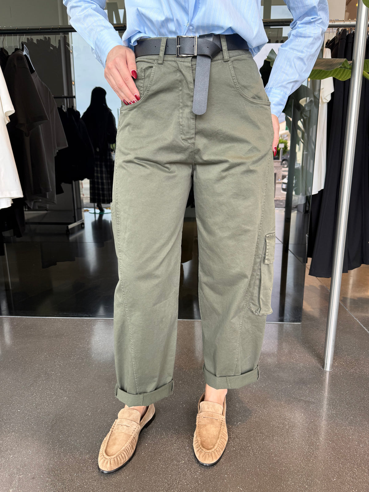 Pantalone cargo - verde