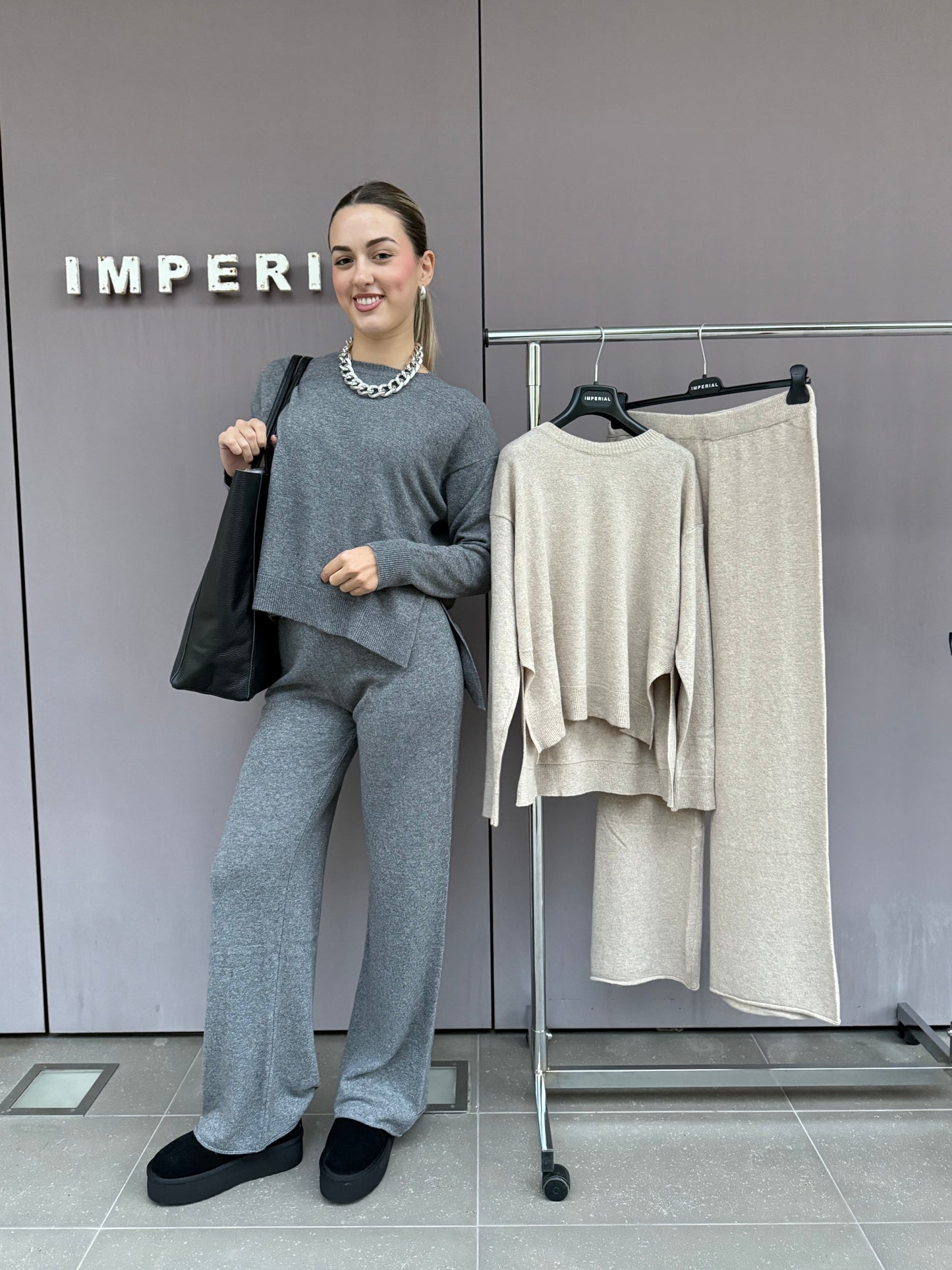 Set coordinato in maglia