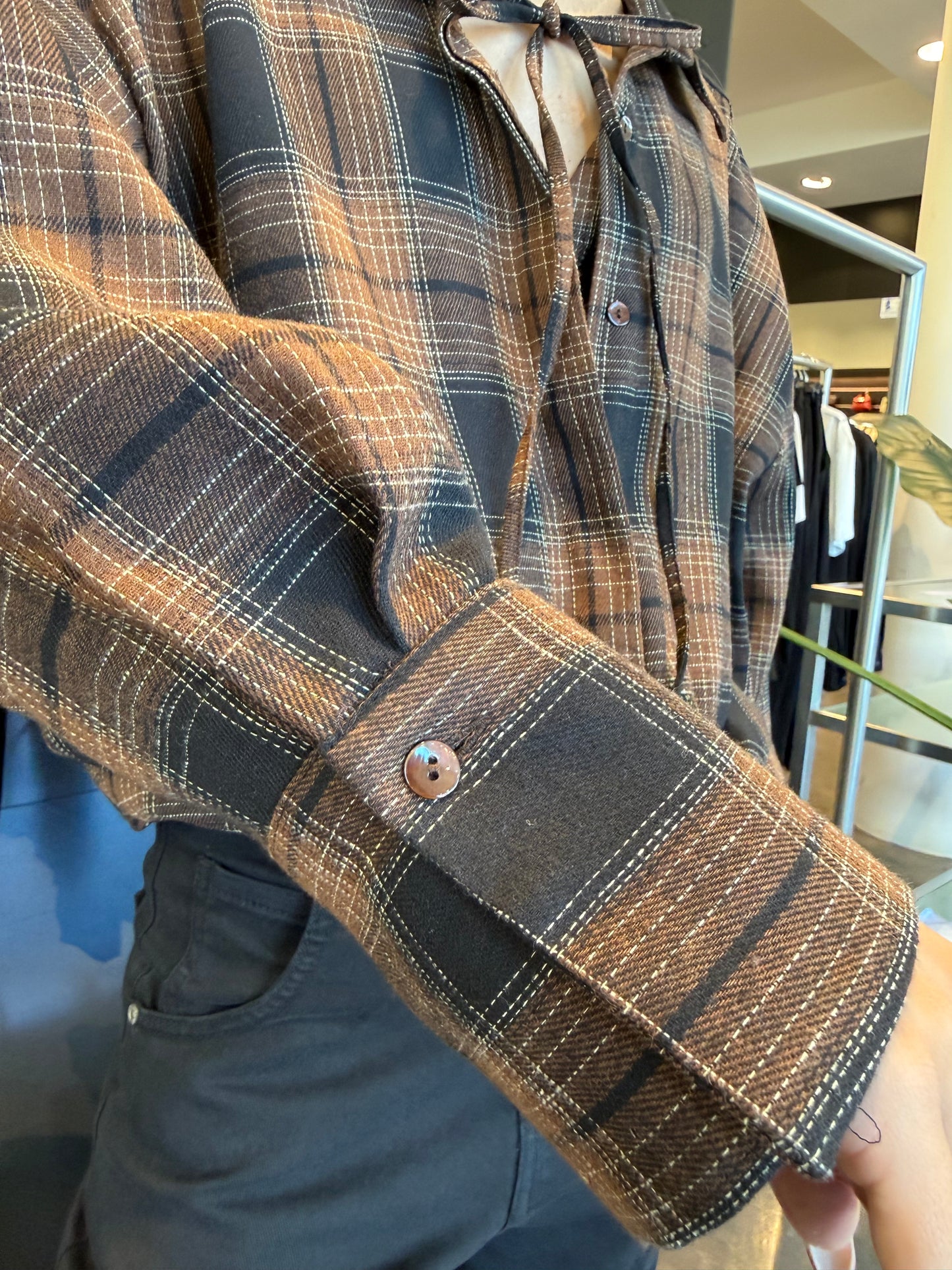 Camicia check con top