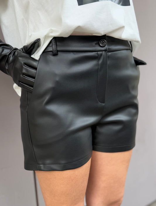 Pantaloncino in ecopelle