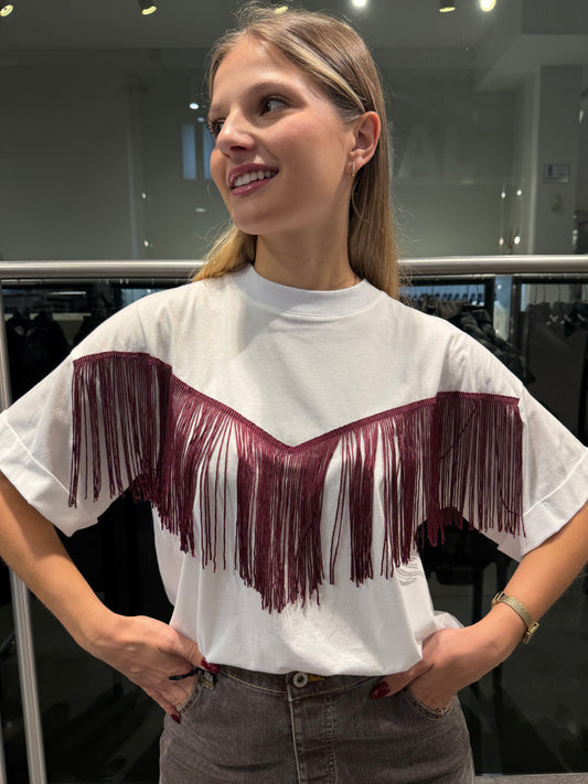 Imperial t-shirt con frange