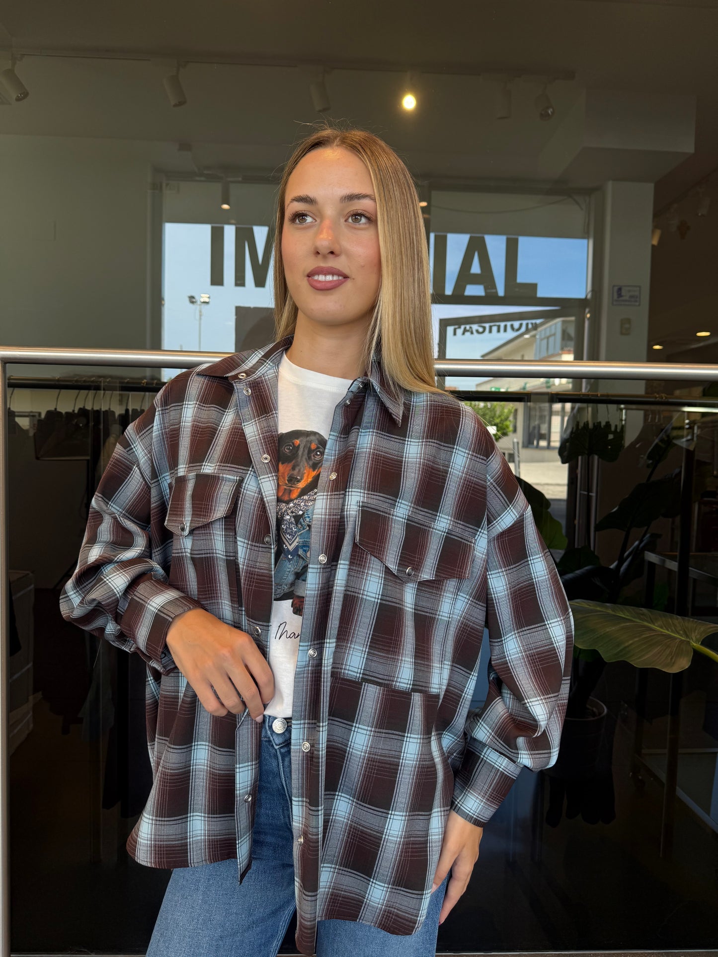Imperial camicia check over