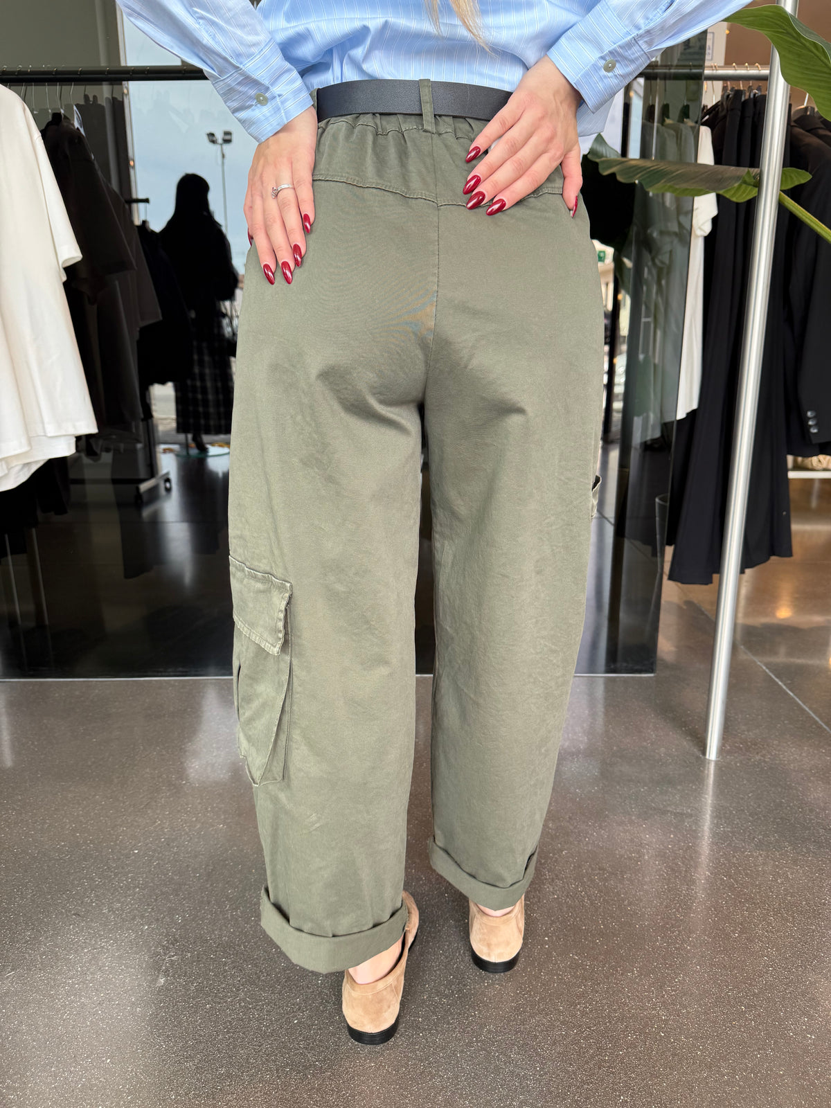 Pantalone cargo - verde