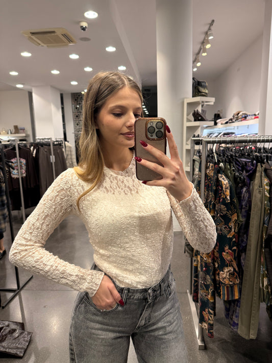 Body di pizzo panna