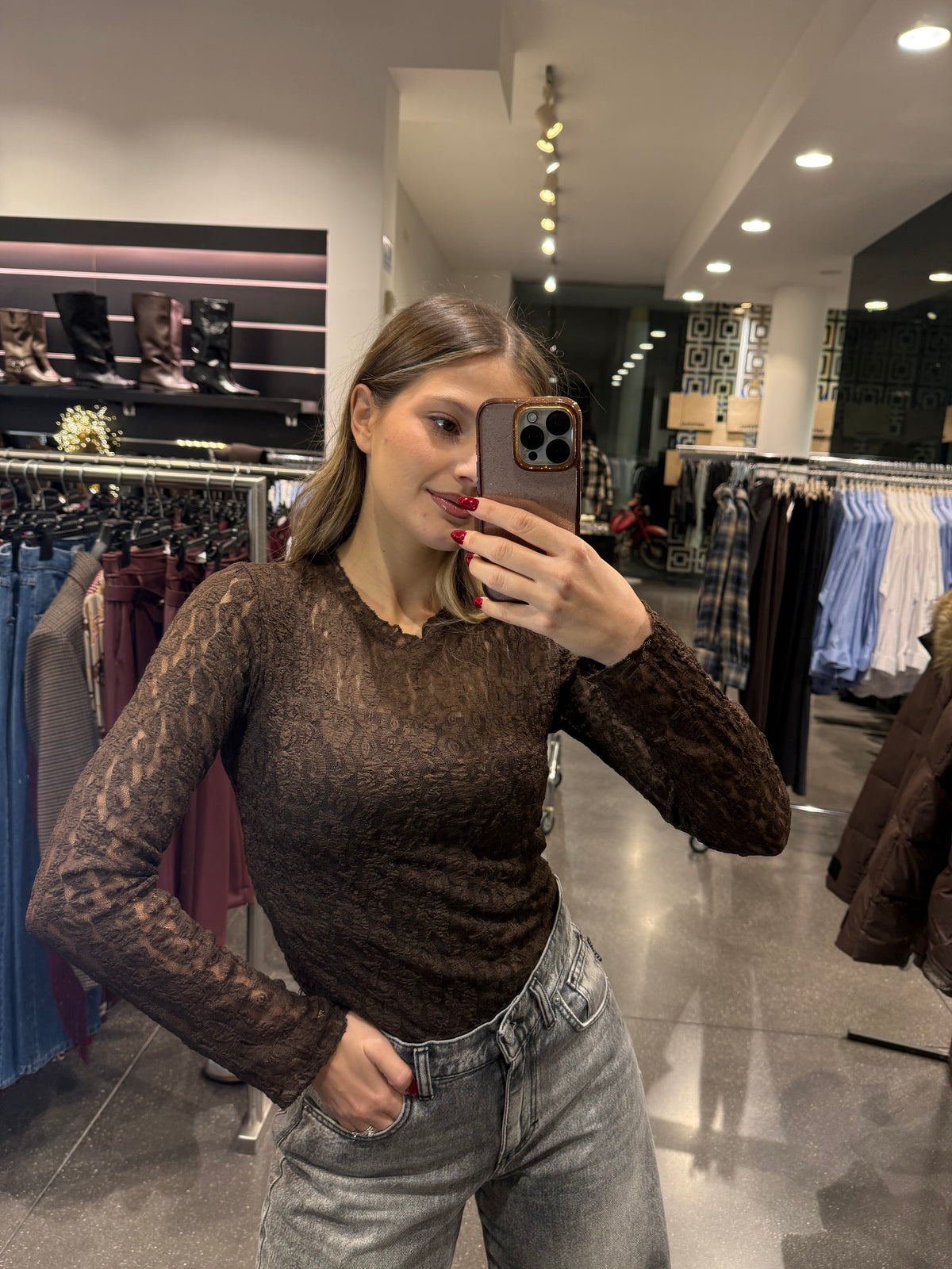 Body di pizzo moro