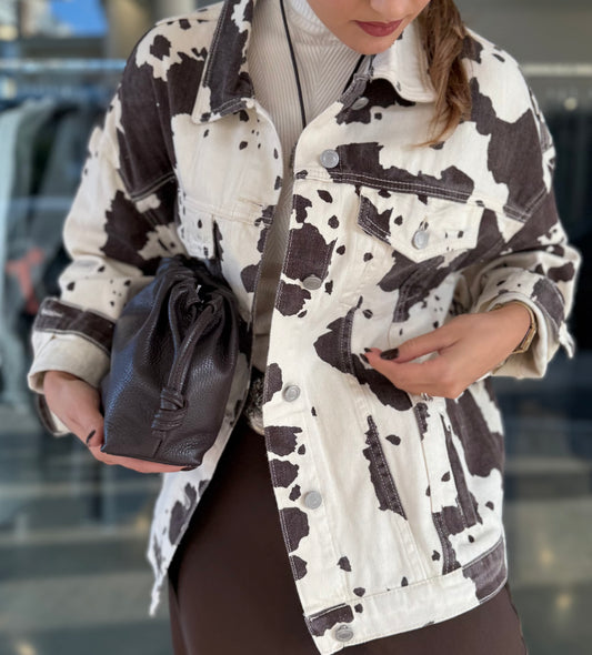 Giacca cow print